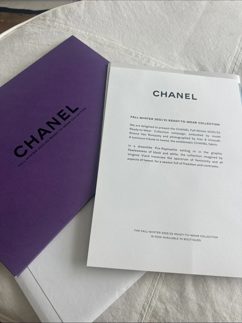 Chanel fall winter 2022/23 ready to wear collection newspaper Inez & Vinoodh